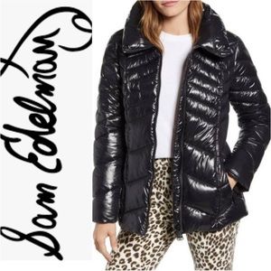 Sam Edelman quilted puffer jacket black L